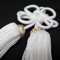 GRANROAD 巧工房 菊結び ミニ組タッセル ホワイト HK-01 1個（直送品）