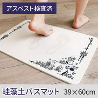 珪藻土 バスマット 花畑 ムーミン 60×39cm 1個 ヨコズナクリエーション