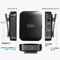 サンワサプライ Bluetoothオーディオトランスミッター&レシーバー MM-BTAD6 1個