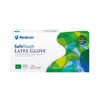 メディコムジャパン セーフタッチ ラテックスグローブ パウダーフリー L 1124D 手袋　使い捨て　粉なし　天然ゴム　1箱(100枚入)