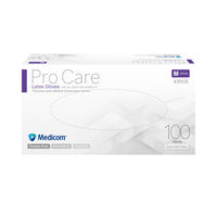 メディコムジャパン メディコム プロケア ラテックスグローブ パウダーフリー M JL101512C 手袋　使い捨て　天然ゴム　1箱(100枚入)