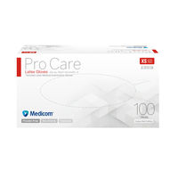 メディコムジャパン メディコム プロケア ラテックスグローブ パウダーフリー XS JL101512A 1箱(100枚入)