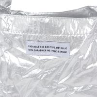 レディース 折り畳みバッグ メタリックエコバッグ シルバー LAKOLE/ラコレ