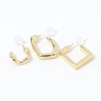 カーブフープ樹脂ポストピアス6点セット ゴールド LAKOLE/ラコレ