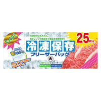 たっぷり冷凍保存 フリーザーバッグ 大 27cm×28cm 1セット（1箱（25枚入）×24）大日産業