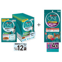 （数量限定） ピュリナワン 猫 水分補給セット 健康寿命 11歳以上 チキン＆フィッシュ 50g 12袋＋ おやつ消化 14g 4本 1袋 ネスレ日本