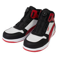 ユニワールド フロントコートブラック&ホワイト&レッドディスクミッド25.5cm 63.212.0 1足（直送品）