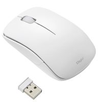 ナカバヤシ 無線静音 軽量50g 3ボタン BlueLEDマウス ホワイト MUS-RKT186W 1個