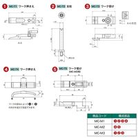 全晴 マルチクランプ MCーM3 支柱タイプ(MCーT1、MCーT2、MCーT3) 【MCーM3】 1セット（直送品）