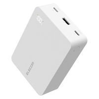 エレコム モバイルバッテリー 20400mAh 大容量 PD 最大67W 高速充電 白 DE-C72L-20000WH 1個
