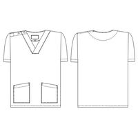 【再検品商品】ナガイレーベン NRー8602男女兼用上衣 ネイビーL NR-8602 1枚　スクラブ（わけあり品）