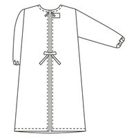 【再検品商品】予防衣 長袖 サックス M AKL139-31（わけあり品）