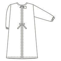 【再検品商品】予防衣 長袖 ホワイト S AKL139-30（わけあり品）