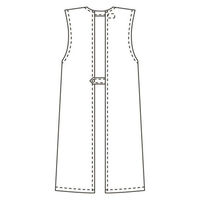 【再検品商品】予防衣 袖なし ピンク LL AKL924-33（わけあり品）