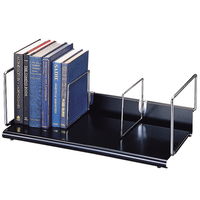 【アウトレット】【Goエシカル】訳あり プラス 本立て ブックスタンド B型 L 間口62cm 本立仕切棒スライド式:2本 ブラック 1台