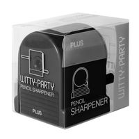 【アウトレット】【Goエシカル】訳あり プラス 鉛筆削り ウィッティパーティ 手動式 ダークグレー WPー130N 30853 1個
