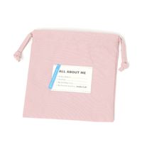 ポーチ LABEL巾着 ピンク studio CLIP