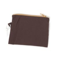化粧ポーチ LABELフラットポーチＭ ブラウン studio CLIP