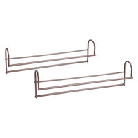 衣類収納アップハンガー  ダークブラウン 1セット（2本組×3） カワタキコーポレーション