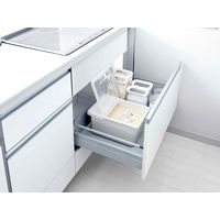 引き出し用米びつ 6kg（パッキン付） ホワイト A7507WH 1個 アスベル