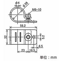 矢崎化工 YAZAKI イレクター φ28 フラットサドル EFー4018 S 1個 580-3656（直送品）
