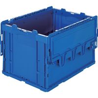 トラスコ中山 TRUSCO オリコン 折りたたみコンテナ50L スライドロックフタ付 ダークブルー CR-SC50N2-DB 1個（直送品）