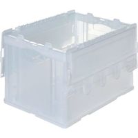 トラスコ中山 TRUSCO オリコン 折りたたみコンテナ50L スライドロックフタ付 透明 CR-SC50N2-TM 1個 654-9631（直送品）
