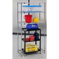 トラスコ中山 TRUSCO スチール製メッシュラック下段開放型 W1205XD305XH1838 棚板3枚 TMESB6433 1台（直送品）