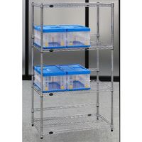 トラスコ中山 TRUSCO スチール製メッシュラック W1205XD457XH1838 4段 バックバー付 TMEBB6444 1台（直送品）