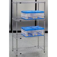 トラスコ中山 TRUSCO ステンレス製メッシュラック W905XD305XH1533 4段 バックバー付 TSMBB5334 1台（直送品）