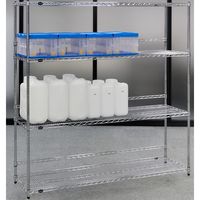 トラスコ中山 TRUSCO ステンレス製メッシュラック W1824XD457XH1533 4段 バックバー付 TSMBB5644 1台（直送品）