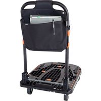 トラスコ中山 TRUSCO 台車バック マチ付き ブラック TOPDBCBK 1個 666-8377（直送品）