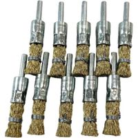 高島産業 エンド型 筒型 15x6x25 毛丈30 真鍮メッキ鋼線0.25 結束タイプ(10本入) ER-015KT-10P 1箱(10本)（直送品）