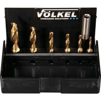 VOLKEL VOELKEL 六角軸タッピングドリルセット チタンコーティング M3―M10 6本入り 67209 1セット（直送品）