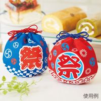 ストア・エキスプレス お祭り 巾着バッグつなぎ柄 赤 20枚 7406-930 1セット（20枚）（直送品）