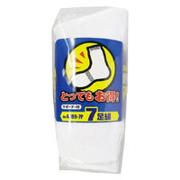 とってもお得ソックス 白 先丸 7足組 #4089-7P-L 1パック 福徳産業（直送品）