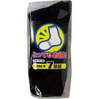 とってもお得ソックス 黒 先丸 7足組 #4088-7P-L 1パック 福徳産業（直送品）