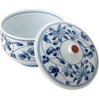 ピーアンドエス 蓋付煎茶碗 10302 染唐草 5客揃 1セット（直送品）