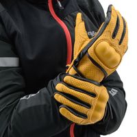 デイトナ HBG-130 パンチングメッシュプロテクターカウレザーグローブ イエロー L 18921 1双（直送品）