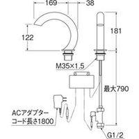 SANEI 自動水栓 EY5030-13 1個（直送品）