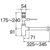 SANEI ボトルトラップ本体 H761F-X-MCGP-32 1個（直送品）