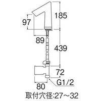 SANEI 自動水栓 EY506-13 1個（直送品）