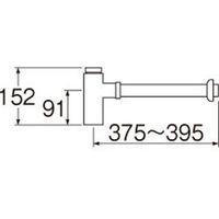 SANEI ボトルトラップ横引管 H761F-32 1個（直送品）