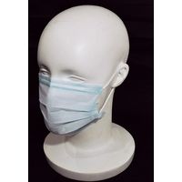 三和 不織布マスク（2層/ブルー/100枚入） 1ケース（4000枚：100枚入×40箱） MK-4-2B（直送品）