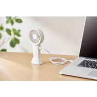 アイリスオーヤマ 乾電池式ハンディファン 扇風機 KHF02-W 1台