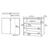 大洋 Shelfit エースラック 扉付き 両開き 幅700×奥行310×高さ700mm AR7070R(NA)＋Nトビラ 1台（直送品）
