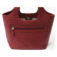 オフィススリーワークス 良品工房 日本製牛革 編込みバッグ 25-6376-842 1箱（直送品）