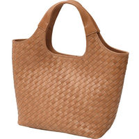 オフィススリーワークス 良品工房 日本製牛革 編込みバッグ 25-6376-850 1箱（直送品）