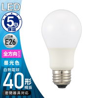 オーム電機 LED電球 E26 40形相当 昼光色 LDA4DGAG59 1個
