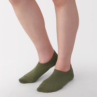 無印良品 レディース 婦人 足なり直角 スニーカーイン ２３～２５ｃｍ カーキグリーン 良品計画